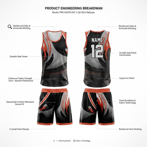 ชุดเสื้อบาสเก็ตบอลใส่ได้ทั่วไปชุดทีมชุดบาสเก็ตบอลชุดกีฬาแบบกลับด้าน OEM - Product Image 2