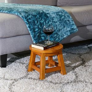 Sgabello in Legno Naturale Intagliato a Forma di Ape Regina, Sedia per Bambini - Product Image 5