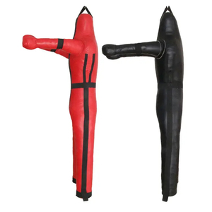 Red And Black PU Boxing <b>Dummy</b> 1.8M Durable Martial Arts Training Equipment For Boxing Jiu Jitsu Wrestling Practice - Product Image 2