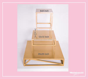 <b>Cakes</b> Pastry <b>Stand</b> Modern Square <b>Cake</b> Separator <b>3</b> Pieces Square <b>Cake</b> <b>Stand</b> Wedding Other Event <b>3</b> <b>Tier</b> Display Dessert Holder - Product Image 4