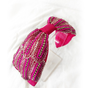 Football Beaded Luminous Fabric Headband Handmade Sports Theme Hair Accessories <b>Padded</b> Custom Wide Ribbon <b>Game</b> Day Kids 2025 - Product Image 6