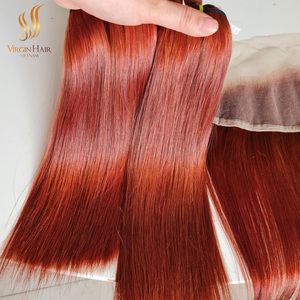 Siêu đôi rút ra Việt Remy tóc giả tóc màu sắc nóng thẳng tóc tự nhiên tóc con người cao cấp - Product Image 3