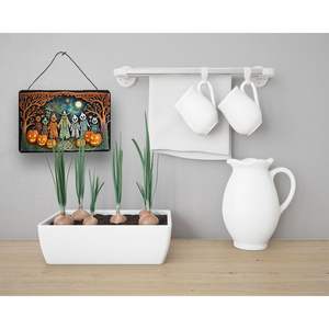 Letrero de Metal de aluminio Multicolor, nuevos esqueletos espeluznantes de Halloween, Papel Picado 8HX12W, impresiones colgantes para puerta de pared para cocina y hogar - Product Image 3