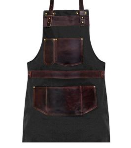 Anti-wrinkle Leather <b>Apron</b> Leather High Quality New Cooking Usage Professional Chef <b>Apron</b> <b>Kitchen</b> Wear Customized Leather <b>Apron</b> - Product Image 2