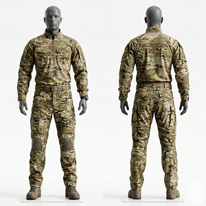 Uniforme Táctico para Hombre, 245 GSM, Ripstop, Polialgodón, Camuflaje Multicam, Paneles Reforzados, Logotipo Personalizado con Bordado e Impresión - Product Image 1