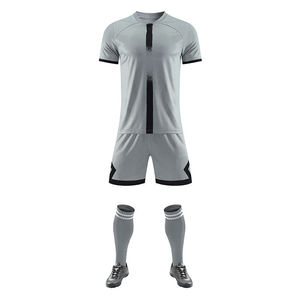 ชุดฟุตบอลยูนิเซ็กซ์แบบใหม่ ระบายอากาศได้ดี เหมาะสำหรับฤดูร้อน สามารถสกรีนชื่อได้ ผลิตจากโพลีเอสเตอร์ 100% แห้งเร็ว ลายพิมพ์ด้านหน้า - Product Image 2