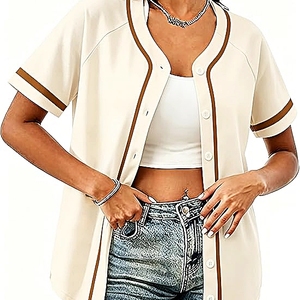 Chemises de baseball magiques pour femmes, chemises de princesse, chemises à manches courtes boutonnées pour filles - Product Image 6