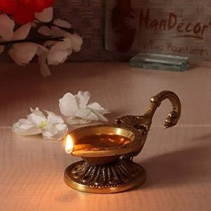 Nouvel Arrivage : Diya Ganesh en Laiton Indien, Fait Main, pour Temple Domestique, Décoration Intérieure, Décoration de Diwali - Product Image 2