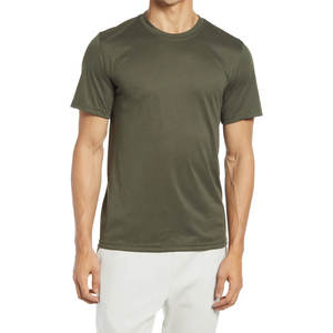 T-shirts pour hommes de haute qualité 100% coton, sur mesure, couleur unie, manches courtes, style hip-hop, séchage rapide, respirant, personnalisation en usine - Product Image 4