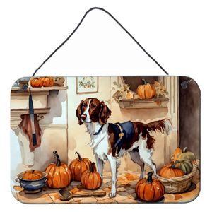 Brittany Fall Cuisine Tentures Murales Nouveau 8HX12W Multicolore Aluminium Métal Signe Citrouilles Porte Plaque Suspendue pour Bar Home Decor - Product Image 1
