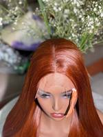 Perruque Anh Hair W20 28" Lisse Naturel Brun Clair Cheveux Humains Remy Vietnamiens avec Fermeture 5x5 Sans Colle Dentelle Transparente Densité 250%