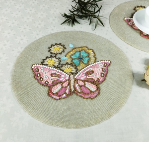 Needlework Best Selling Multiple Colored Beaded Placemat Best for <b>Table</b> Decor Home Decor placemat - Product Image 1
