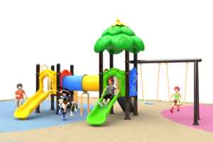 Aire de jeux extérieure multi-joueurs en métal, acier et plastique pour 5 à 10 joueurs - Product Image 2