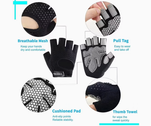 Guantes de Levantamiento de Pesas Hardihood International de Nailon de Alta Calidad con Logotipo Personalizado, Medios Dedos, Ligeros, Unisex, para Gimnasio - Product Image 4