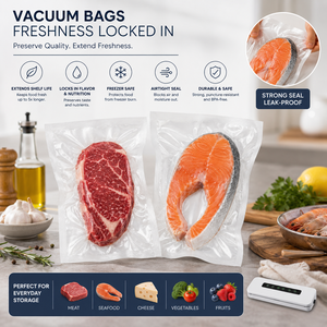 Food Grade Vacuum <b>Seal</b> <b>Bags</b> for Meat and Fish Storage LDPE Laminated Heat <b>Seal</b> Packaging - Product Image 2