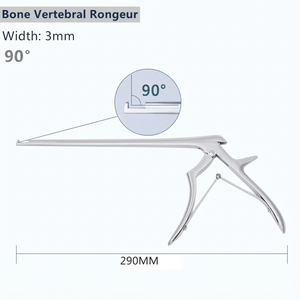 Rongeur Vertebral de 290 mm, 3 mm de Ancho, 110 Grados, Instrumento Quirúrgico para Columna Vertebral, Herramienta Ortopédica Manual de Acero Inoxidable - Product Image 5