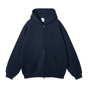 Sudadera con capucha y cremallera completa para hombre, interior cepillado suave, capucha con cordón, ajuste relajado, estilo casual para el día a día y uso urbano. - Product Image 2
