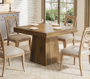 Ensemble de table à manger en bois de manguier au look vintage moderne, 8 places, rectangulaire, ensemble de salle à manger de luxe, meubles de salle à manger à prix abordables - Product Image 2