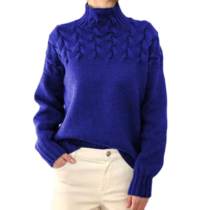 Women's Crew Neck Color Blocked Thick Nylon/Acrylic Autumn Casual <b>Pullover</b> <b>Sweater</b> Full Sleeve Anti-Pilling - Product Image 2