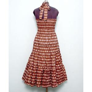 Vestido Maxi de Algodón con Estampado Floral Bohemio Hecho a Mano para Mujer, Vestido Casual de Verano, Midi sin Mangas, Personalizable, Vestido Suave para Boda o Novia - Product Image 5