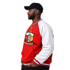 Kappa Alpha Psi <b>White</b> Red Crest Chenille Crewneck True To Size Premium Fleece Embroidered Greek Letter Crest Classic Fraternity - Product Image 3