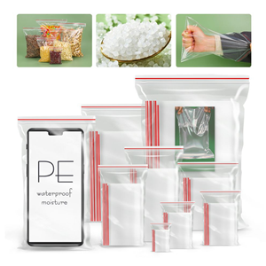 OEM Biodegradable Clear Zip <b>Seal</b> PE Plastic <b>Bags</b> for Packaging Samples Accessories Small Goods with Custom Printing - Product Image 3