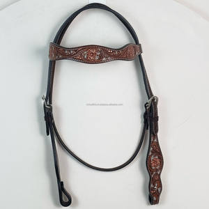 ที่คาดผมลายม้าแบบสั่งทำใหม่มีสายรัดคิ้วลายดอกเกาลัดหนังแท้ปรับได้และสายรัดหัวเข็มขัดแบบปรับได้ - Product Image 4