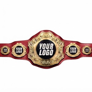 Ceinture de championnat de lutte personnalisée avec plaque métallique dorée et espace pour logo, titre personnalisé, ceinture de championnat sur mesure - Product Image 3