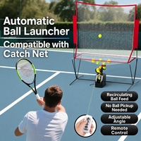 Lanceur de balles de pickleball et de tennis à distance, alimentateur automatique avec filet de récupération pour l'entraînement individuel