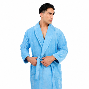 450 GSM Organic Cotton Terry Robe GOTS Certified Unisex <b>Bathrobe</b> Premium Hotel Spa Hospitality - Product Image 3