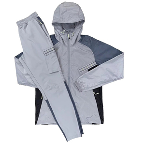 Most Demanding Custom Logo Gray Men's Nylon High Quality <b>Wind</b> <b>Breaker</b> Sets Trousers Breathable Wear Men Sets Streetwear Hoodies - Product Image 1