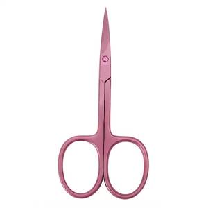 <b>Pink</b> Stainless Steel Right-Handed Manicure Scissors Straight Blade Sharp Tip Handle Beauty <b>Tools</b> for Cuticle Trimming Adults - Product Image 1