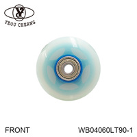 Roue de chariot industrielle robuste en PU dur 90D de 60 mm pour conteneurs de stockage