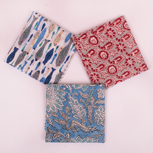 Pañuelo Cuadrado de Algodón con Diseño Paisley de Craftjaipur Rajasthan, Estampado a Mano, Unisex, Accesorio de Moda para Playa de Verano, Bandana Artesanal - Product Image 1