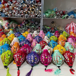 Custom Hand Painted Silk Lanterns Vietnam Bamboo <b>Frame</b> Silk Lanterns Decorative Silk Lanterns For Gift Decor - Product Image 1