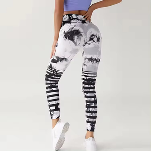 New Arrivals High Waisted <b>Leggings</b> <b>Scrunch</b> <b>Butt</b> Custom logo Gym Tie Dye Yoga <b>Leggings</b> for Women Elastic Waist - Product Image 1