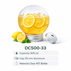 Botella de Plástico PET DC500-33 de 500 ml, Ecológica y Duradera, para Jugos, Té y Refrescos - Product Image 3