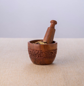 Mortier et pilon en bois pour broyage de médicaments et d'ail, vente en gros, fournisseur, produit phare - Product Image 2