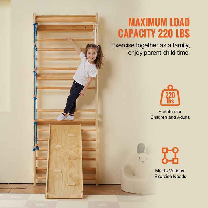 5 1 Swedish Wooden Indoor Playground Climbing Toys Gym Wall Gym Gymnastics Agility Training Balance Training Climbing Training