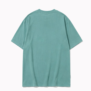 Camiseta de Algodón Teal Extra Grande para Hombre, Marca Privada, Manga Corta, Cuello Redondo, Estilo Casual, con Logotipo Estampado en la Parte Delantera, Tejido Jersey Transpirable - Product Image 6