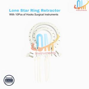 เครื่องมือถ่างแผลผ่าตัดแบบยึดติดด้วยตัวเอง Lone Star รุ่น Silver Surgical Ring Retractor 10 ตะขอซิลิโคน ทำจากสแตนเลส ได้รับการรับรองมาตรฐาน ISO แข็งแรง ทนทาน ฆ่าเชื้อได้ด้วยการอบไอน้ำ - Product Image 6