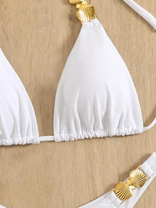 Burkinis sexy personnalisés, ensemble 2 pièces, séchage rapide, respirant, coupe-vent, sans couture, en Spandex/Polyester, maillots de bain pour femmes, col en V profond, fabrication en usine - Product Image 4