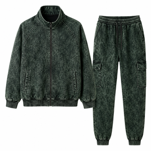 Conjunto Deportivo Moderno de Dos Piezas con Efecto Desgastado, Tela Suave y Ajuste Cómodo para Moda Casual - Product Image 6