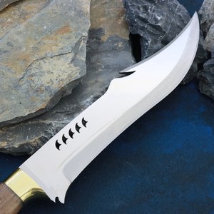 Cuchillo Bowie Hecho a Mano con Hoja de Acero D2, Mango de Madera Natural y Funda de Cuero, Cuchillo de Supervivencia para Camping, Cuchillo para Actividades al Aire Libre - Product Image 2