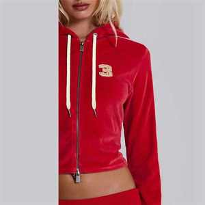 Ensemble deux pièces décontracté pour femme en molleton bouclette 360g imprimé 100% coton, respectueux de l'environnement, pour l'hiver, comprenant un sweat à capuche et un pantalon de jogging, tenue de détente, personnalisable OEM - Product Image 5