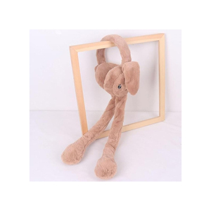 Plush Rabbit Fur <b>Ear</b> <b>Muffs</b> In Pink And Gray Colors For Warmth And Style - Product Image 2