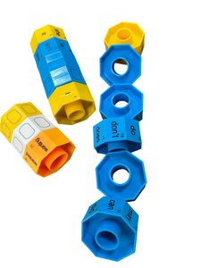 Bloques de Construcción de Gramática en Inglés para Niños, Personalizados OEM/ODM, Cilindros Hexagonales de Plástico para Aprender Palabras, Juguete Educativo - Product Image 2