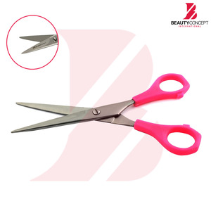 Multicolor Plastic Handle <b>Barber</b> Scissors <b>Set</b> Professional Stainless Steel Hair Cutting Shears for Home & Salon Use - Product Image 3