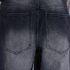 Denim Pants Cotton Baggy Stacked Jeans Men Long Straight Pants Washed Wide Leg <b>Trousers</b> Man Breathable - Product Image 5