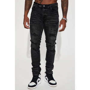 Pantalones vaqueros informales de cintura alta de estilo urbano para hombre Harem Mom Jeans Style para novio Entrenamiento y ropa de calle - Product Image 2